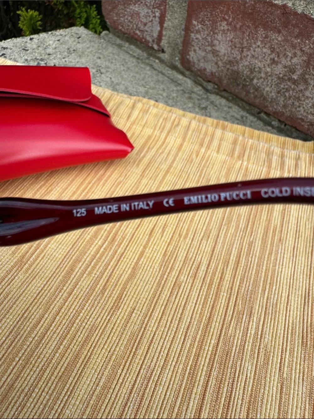 Emilio Pucci Sunglasses with Signature Red leather Case